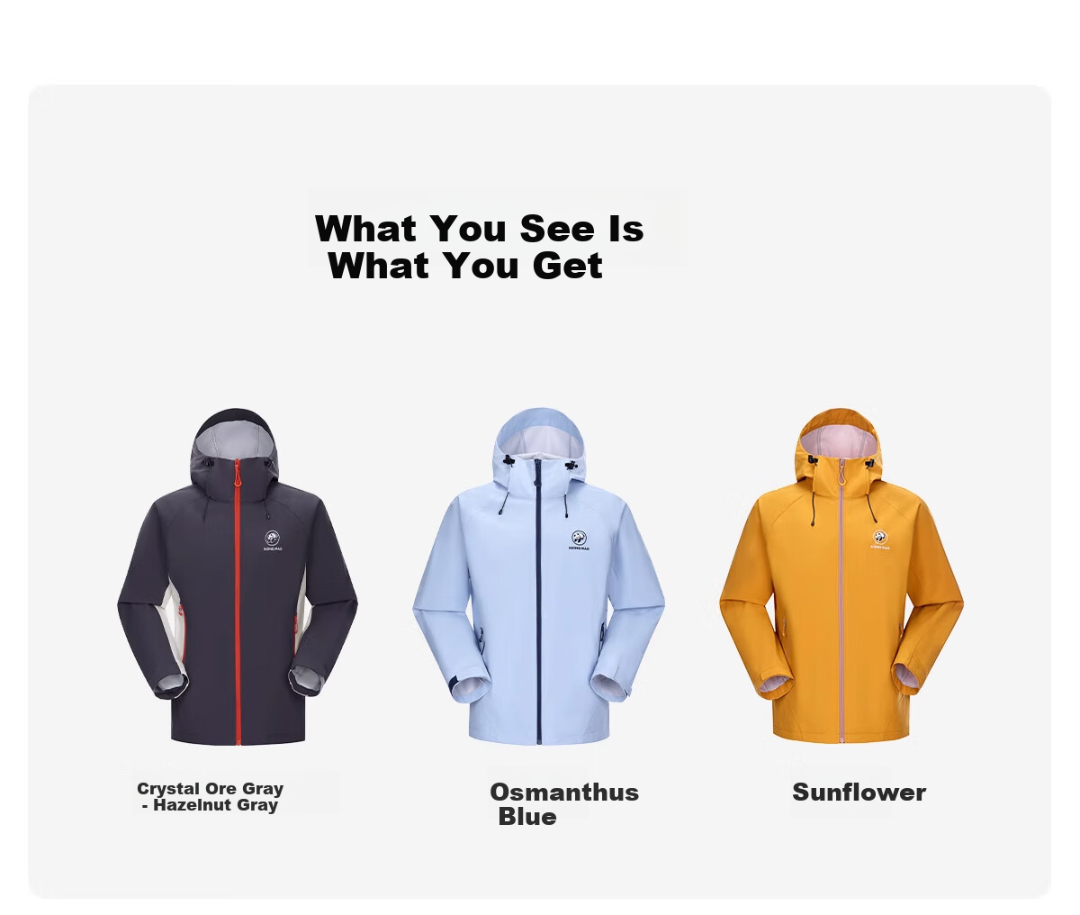 CAMEL Panda Series Outdoor Softshell Jacket Unisex Fashion Versatile Three-Proof Travel Mountaineering Coat 1114 XS 32