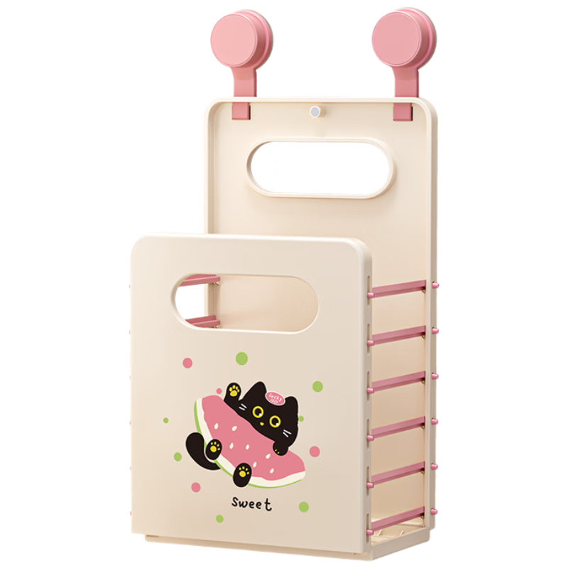 Fan Ye Watermelon Cat Laundry Basket Suction Cup Wall-Mounted Foldable Damp-Proof Dormitory Shower Clothes Storage Basket Organizer