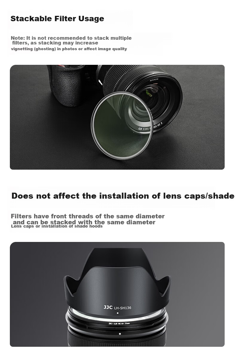 JJC UV Lens Filter Protective Glass for Canon Sony Fuji Nikon DSLR Mirrorless Camera Lens Accessories 4