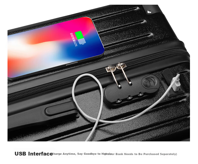 Semir Luggage Suitcase Business Trolley Travel Case Universal Password Lock Black (Upgraded Aluminum Frame) 24 Inch 10