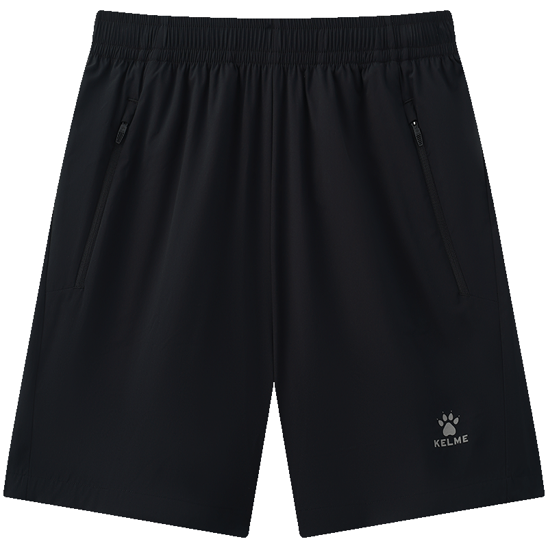 KELME Men's Sports Shorts Quick-Dry Training Running Shorts Agate Black [Upgraded Quick-Dry Antibacterial] 3XL