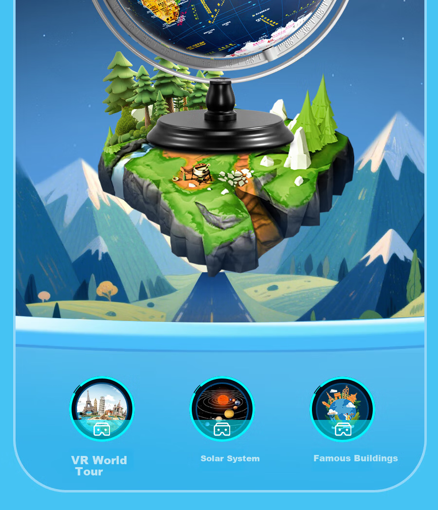 Blue Earth Embossed AR Reading Globe 3D Stereoscopic Student Children's Toy Boys Girls Birthday Gift Geography Enlightenment 11