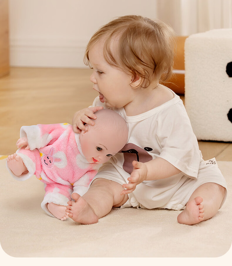 Annagongzhu Realistic Doll Toy, Baby Soft Silicone Talking Doll, Stuffed Doll for Sleeping Companion, Toy for Girls 12