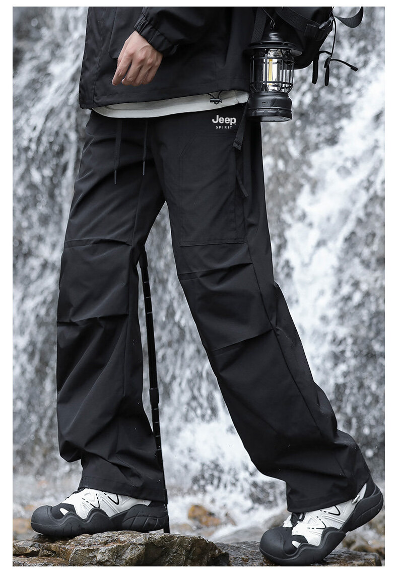 JEEP Men's Waterproof Tactical Cargo Pants Outdoor Hiking Sports Pants Military Green XL 3