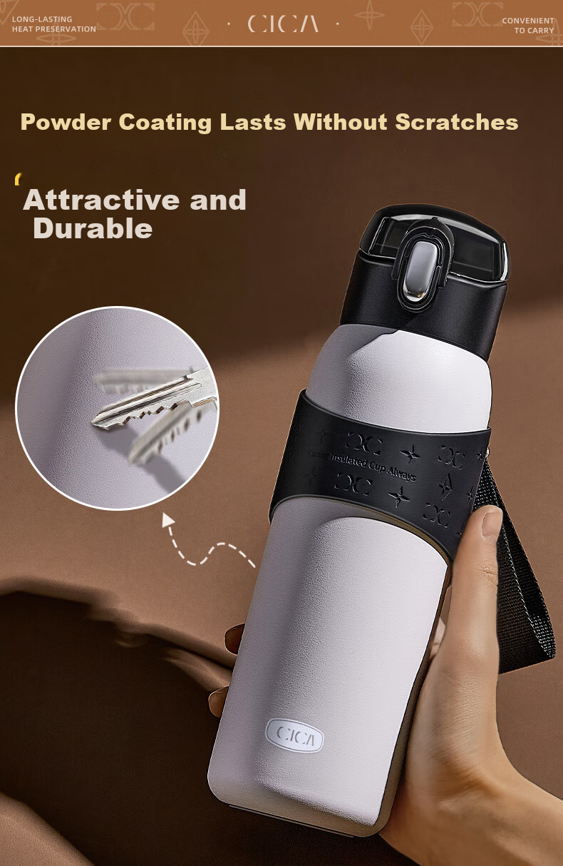 Cica Straw Insulated Water Bottle for Women High-Value Maternity Drinking Cup Adult 316 Stainless Steel 2025 15