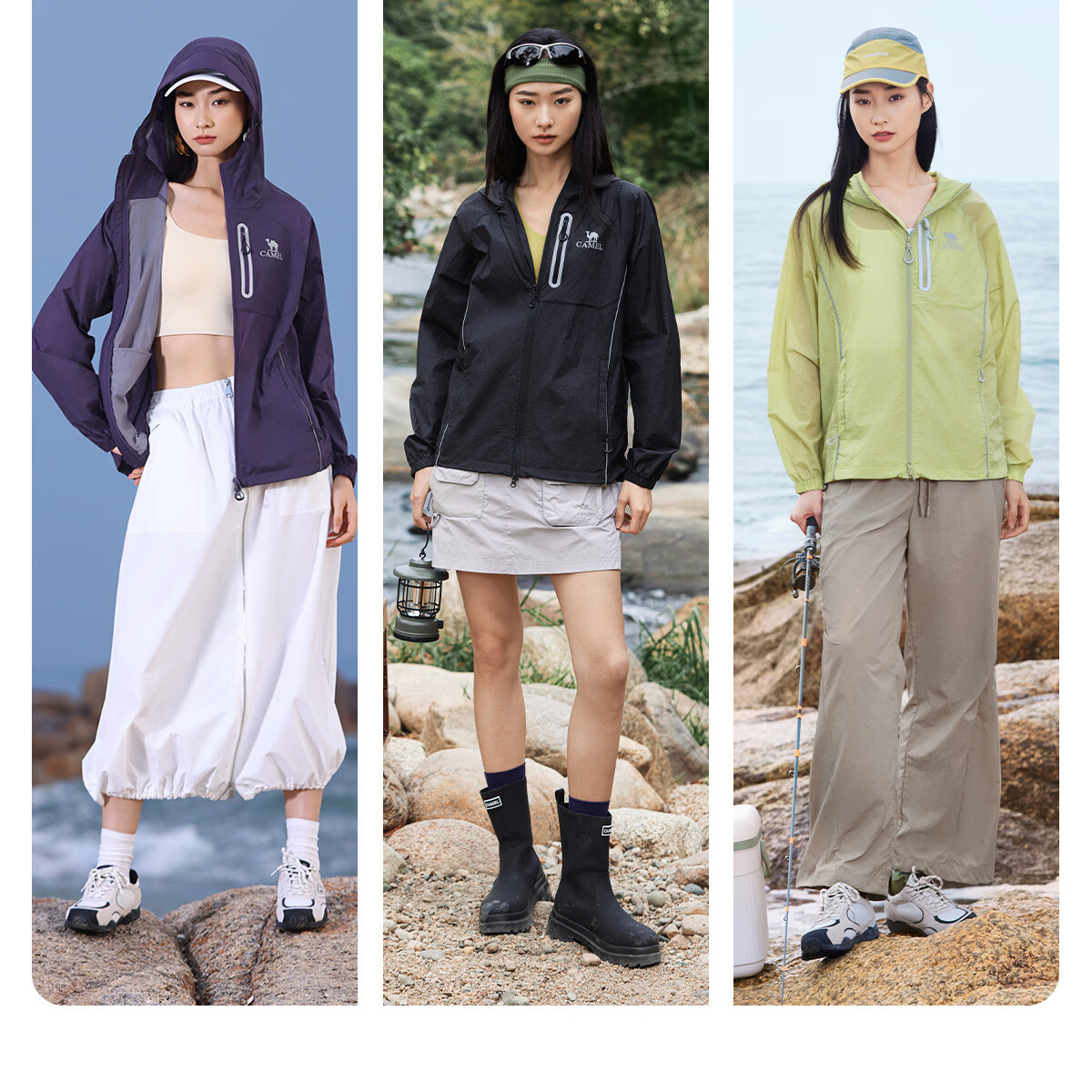 Camel Iceberg Sunscreen Jacket Pro Wang Junkai Edition Cooling Waterproof UV Protection Lightweight Skin Jacket M35BK07069 19