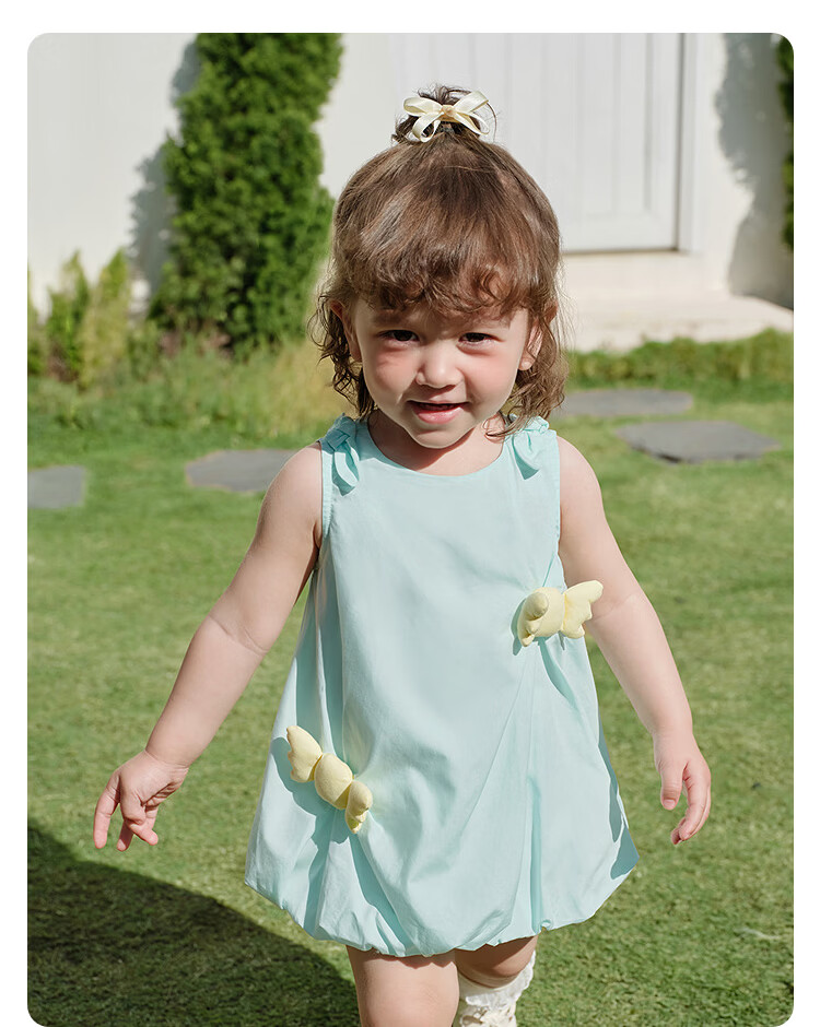 Balabala Kids Dress Baby Skirt 2026 Summer New Girls Toddler Flower Bud Dress Sweet Princess Cute 24