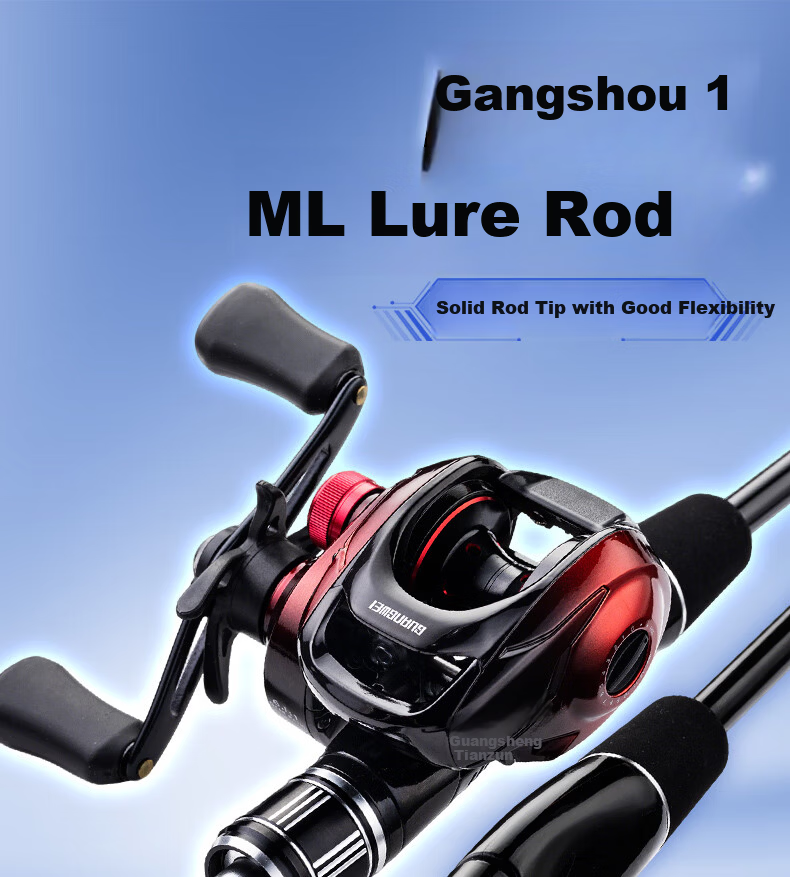 GW 2.1m Straight Handle Spinning Reel Combo Gangtao 2nd Gen Lure Rod ML Action Versatile Fishing Rod 1