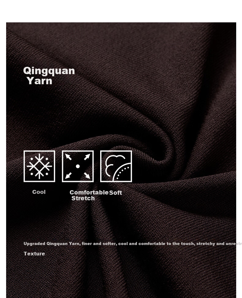 Biyinlefen [Qingquan Sha] 2026 Spring Summer New Men's Casual Commuter Cool Stretch Short Sleeve Crew Neck Knit Shirt 4