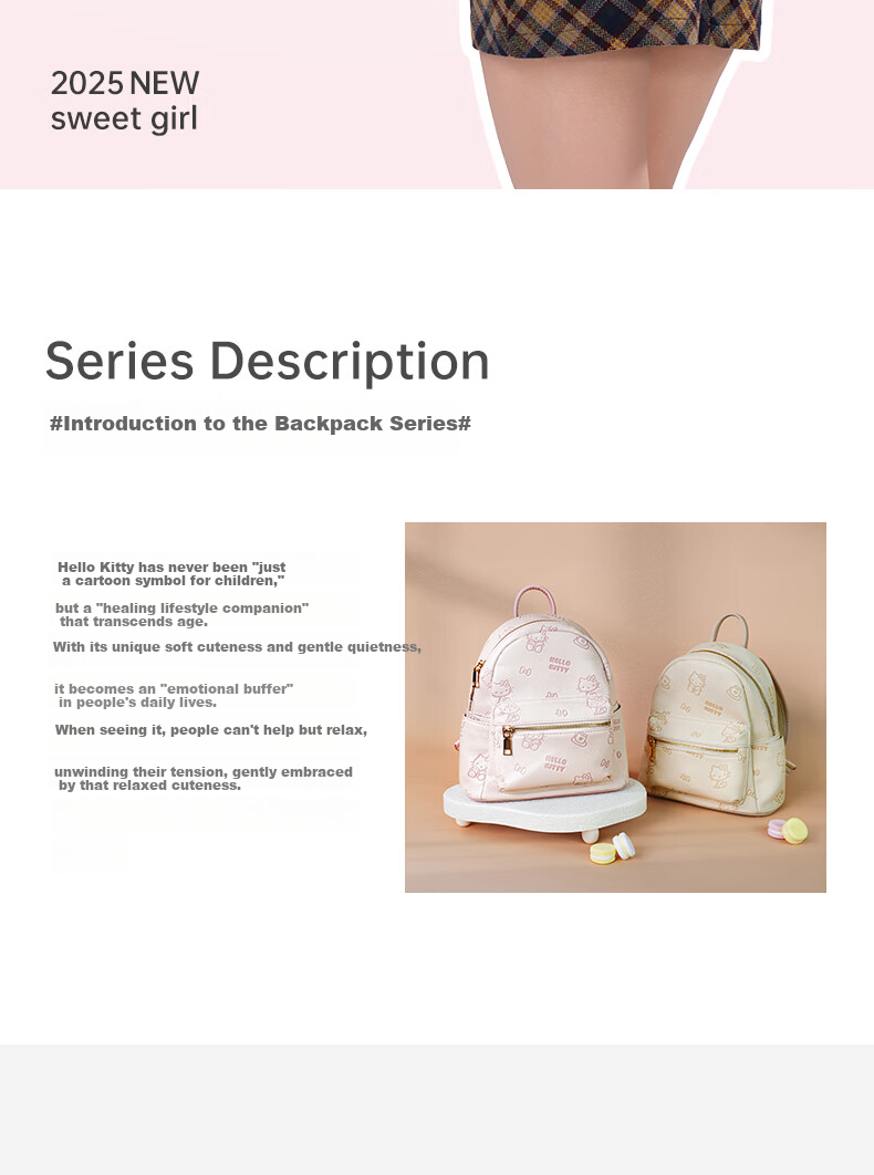 SANRIO Hello Kitty Backpack for Women 2026 New College Student School Bag Birthday Gift 3