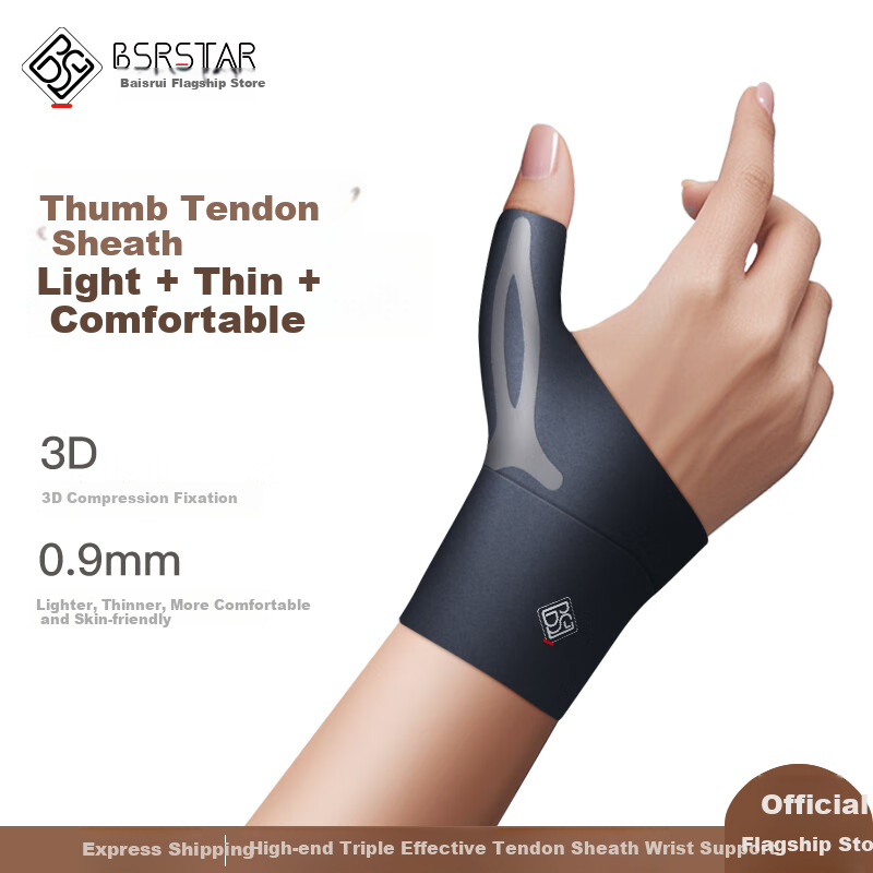 Bestray Thin Wrist and Thumb Support Brace Professional Sports Wrist Strap for Men and Women Sprain Stabilizer
