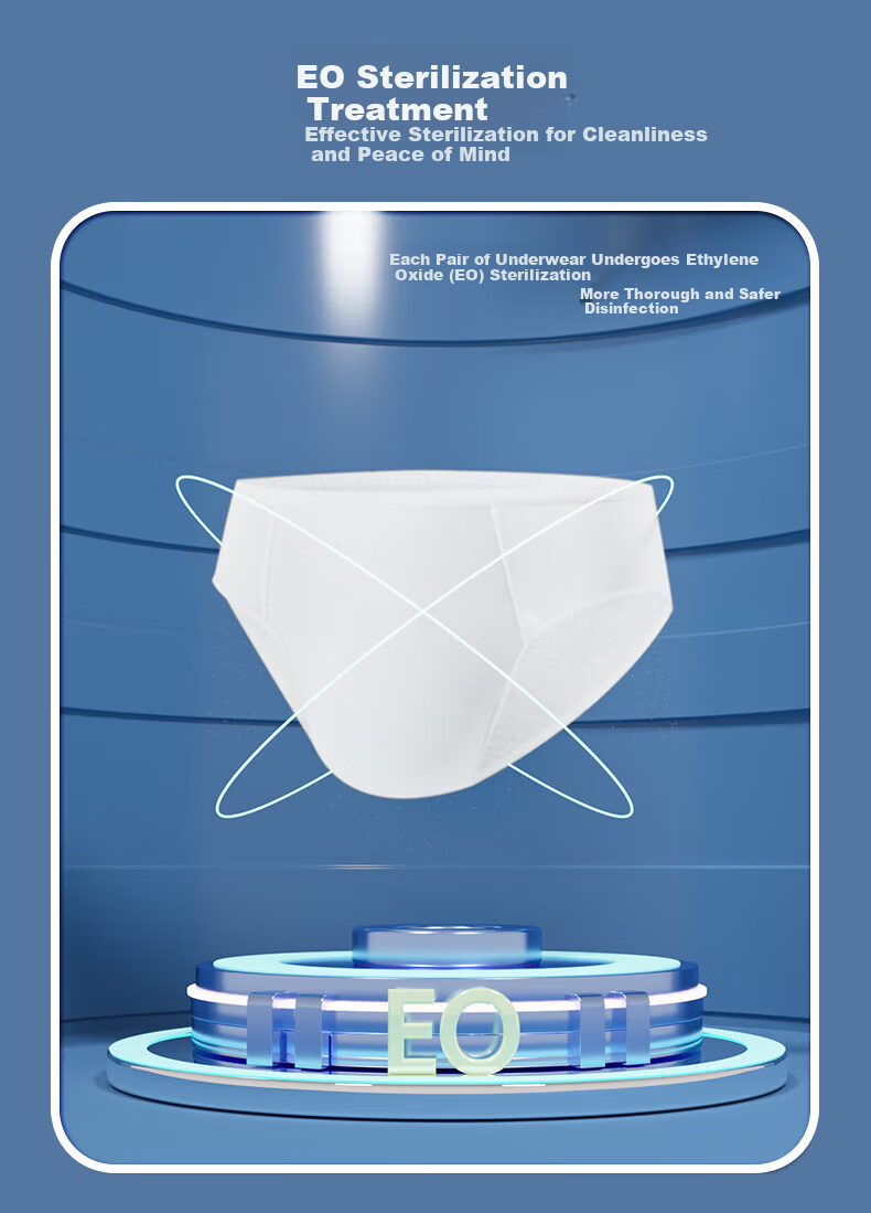 Ankexin Disposable Men's Pure Cotton Triangle Underwear Wash-Free Individual Pack Travel Business Vacation XXXXL Size 2