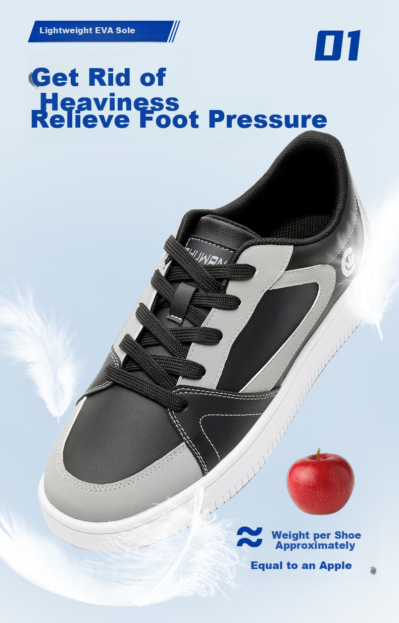 ChuWang Non-Slip Waterproof Oil-Resistant Kitchen Chef Shoes Casual Lightweight Work Sneakers Men's Thick Sole Comfortable C5017 Size 41 4