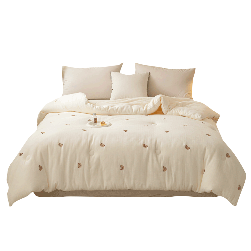 MUJI Class A Antibacterial Soybean Fiber Quilt Winter Quilt Core Autumn and Winter Cotton Quilt Core Double 6 Jin 200*230cm Bear