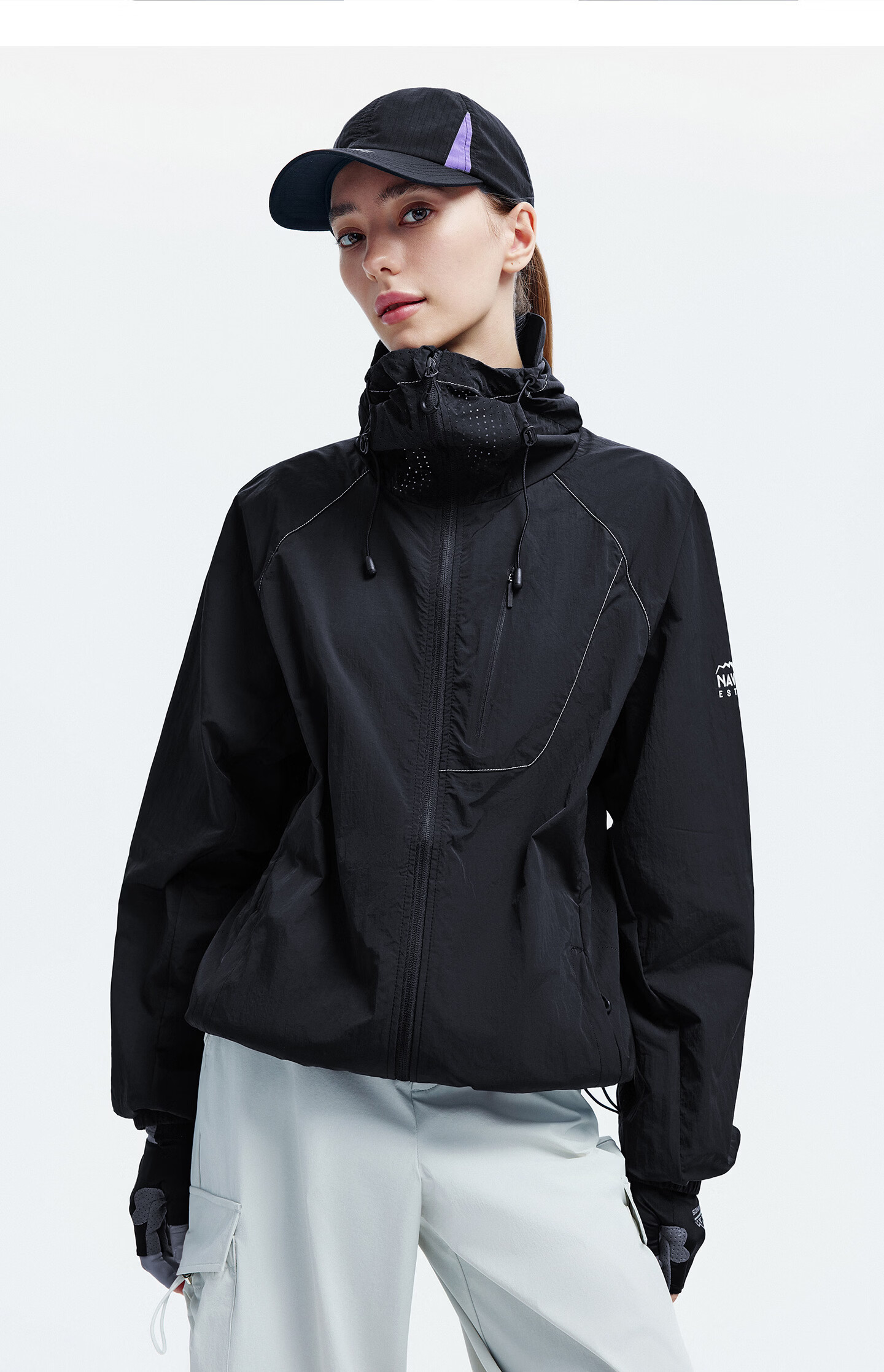 NVG·YOUNG Small Sailboat [Fashion Week Edition] Women's Lightweight Breathable Hooded Jacket Summer Outdoor Water-Repellent Mountaineering Coat 24