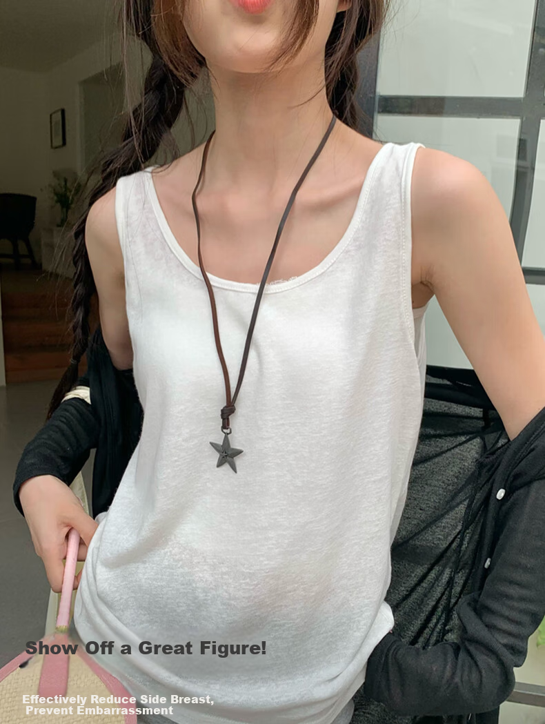 Free Style Snowflake Vest Women Sleeveless Cotton Tank Top Summer New Solid Color Basic Sleepwear Outerwear 7