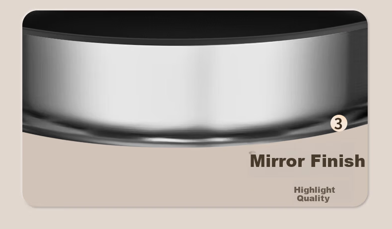 KBH Titanium Bionic Non-Stick Frying Pan Stainless Steel Steak and Egg Skillet 24cm Compatible with Induction Cooker 12