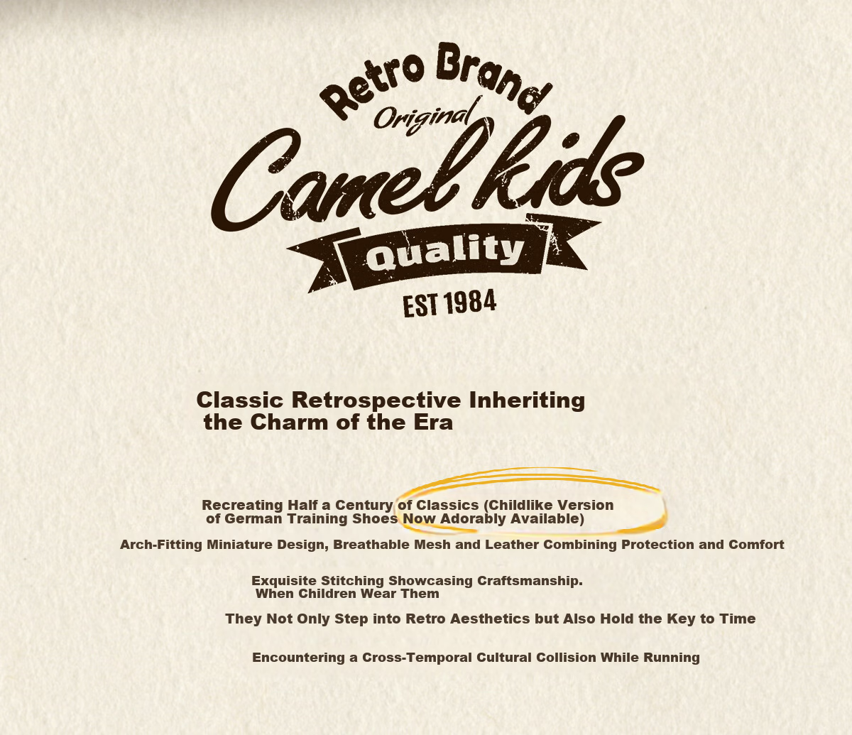 Camel Kids Retro Sports Shoes Vintage Trainer Four-Season Casual Running Shoes Breathable Mesh 5