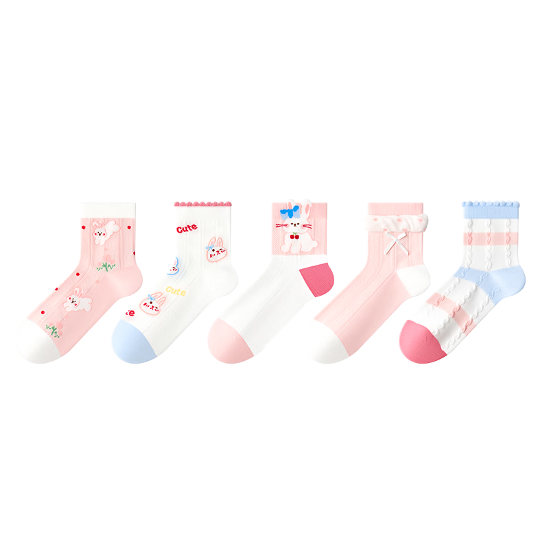 Baby Girls Socks Spring Summer Thin Pure Cotton A-Class 100% Cotton Odor-Resistant Sweat-Absorbing Socks for Older Children Toddler Kids Socks