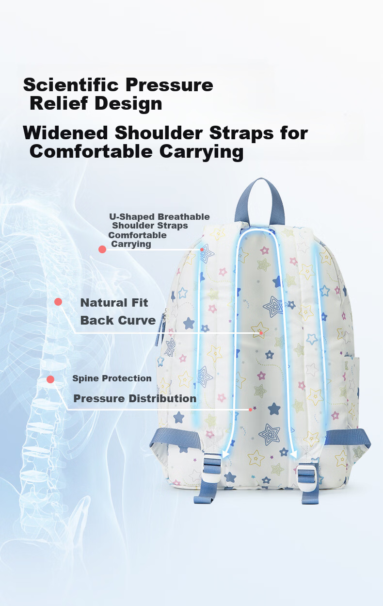 Dickies Large Capacity Backpack for College Students, Women, High School, Sports, School, Travel, Outdoor, Black/Starry Sky 8