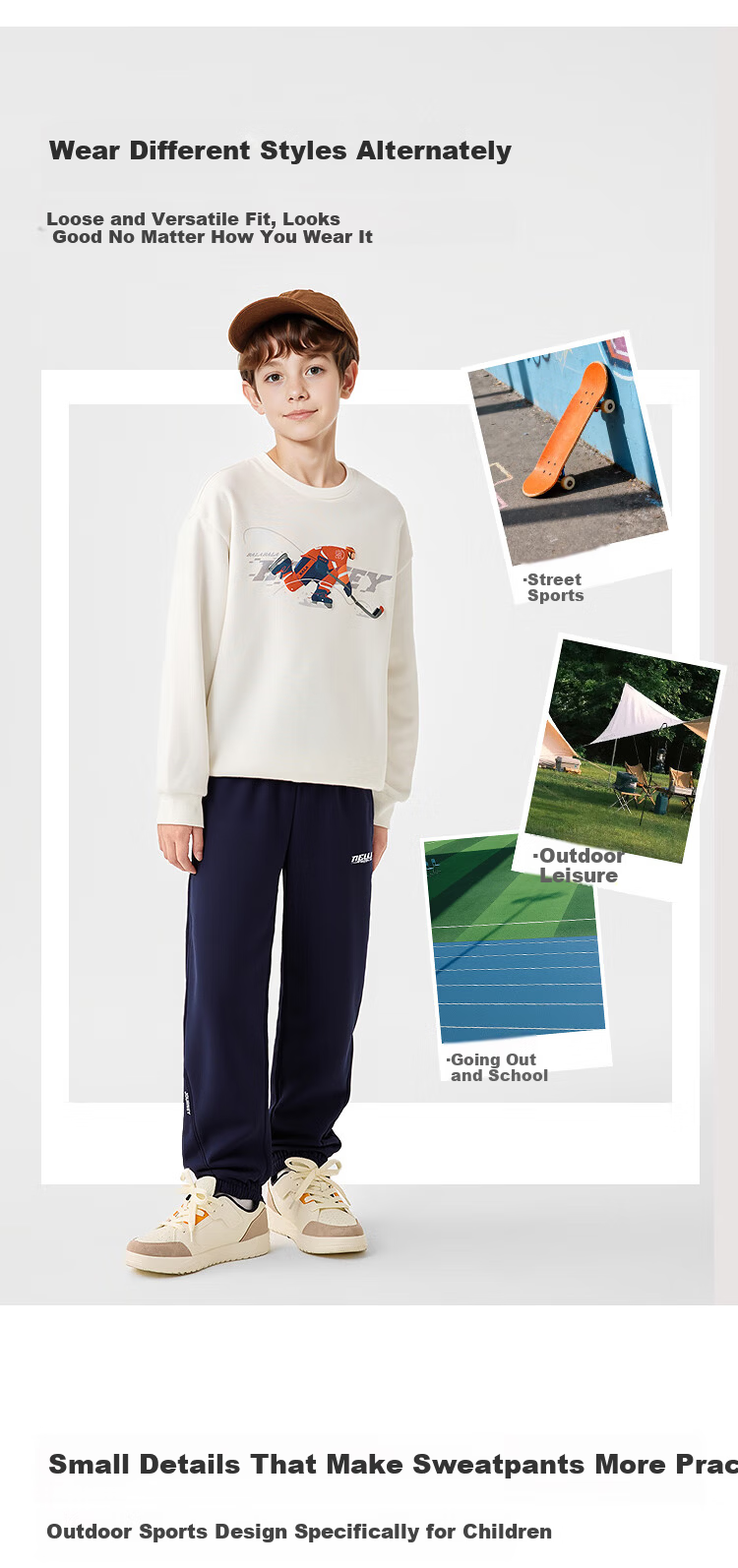 Balabala Kids Pants Boys Girls Long Pants 2026 New Spring Parent-Child Street Outdoor Sports Casual Pants 6