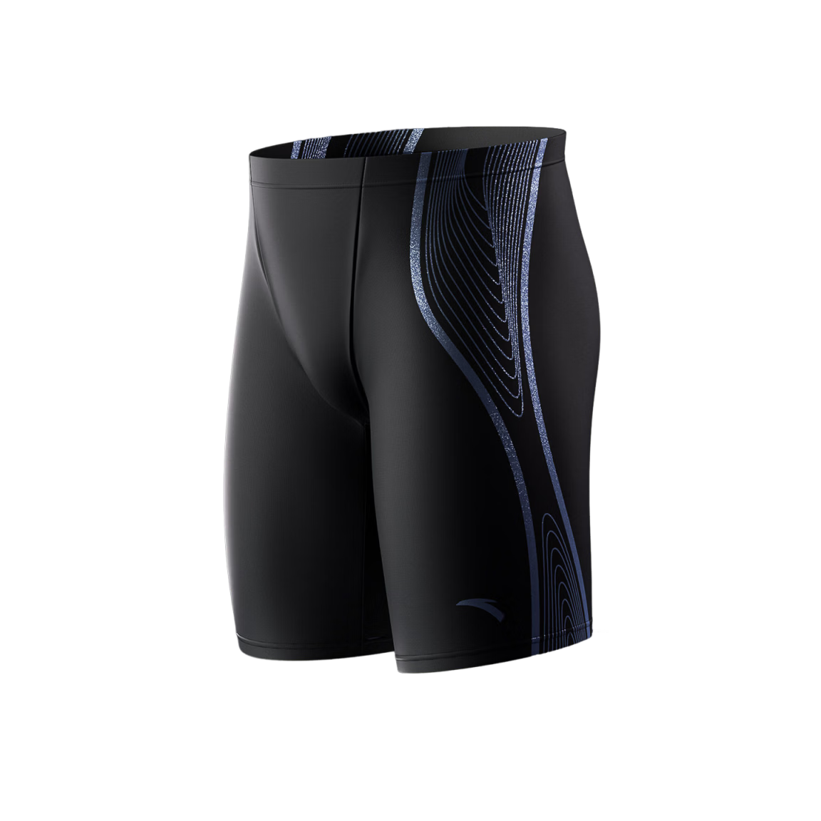 ANTA Men's Quick-Dry Chlorine-Resistant Professional Racing Swim Trunks Comfortable Breathable Anti-Embarrassment Navy Purple XL