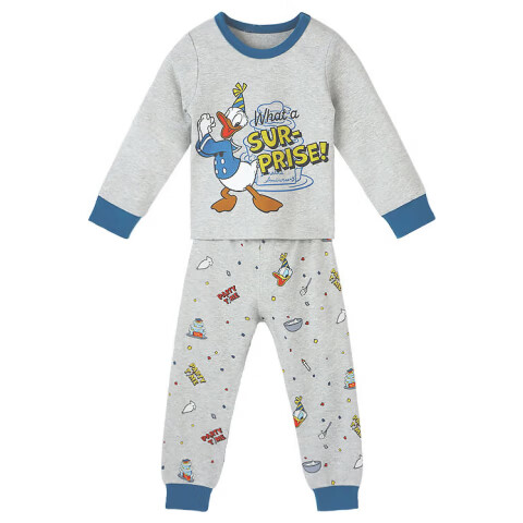 Disney Kids Class A Pure Cotton Autumn Thermal Underwear Set Full Print Boys Student Warm Innerwear Happy Donald Duck 130