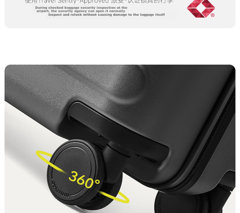 90 Points Luggage 28 Inch Rhine Classic 2026 New Trolley Large Capacity Travel Suitcase with Password Lock Titanium Gray 11