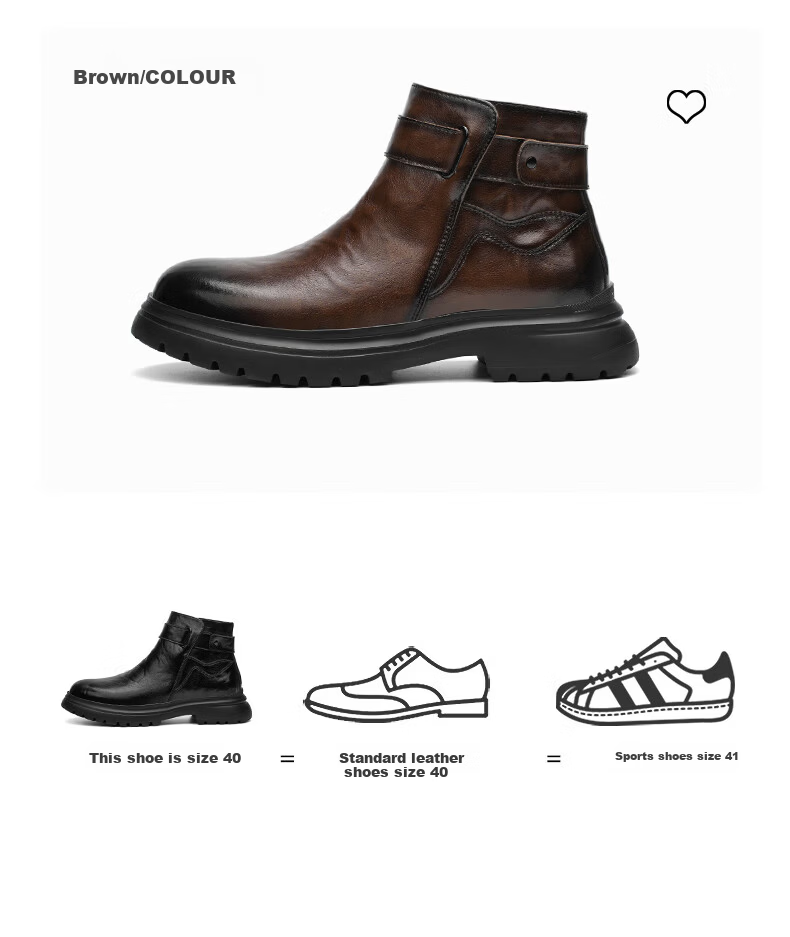 Bull Family Martin Boots Men Autumn Winter New British Style Casual Short Boots Trendy Fashion Work Boots Men's Chelsea Boots 5