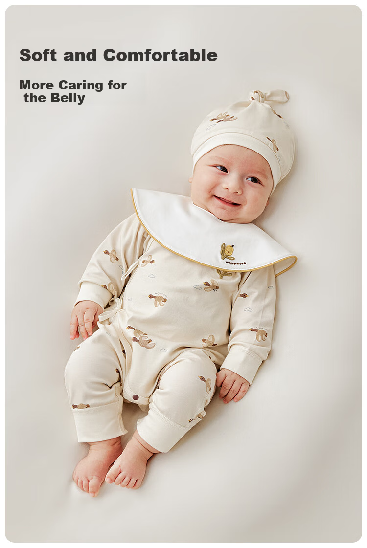 Weishi Muni Newborn Infant Romper Spring Autumn Long Sleeve Baby Clothes Small Age Monk Suit Jumpsuit 1
