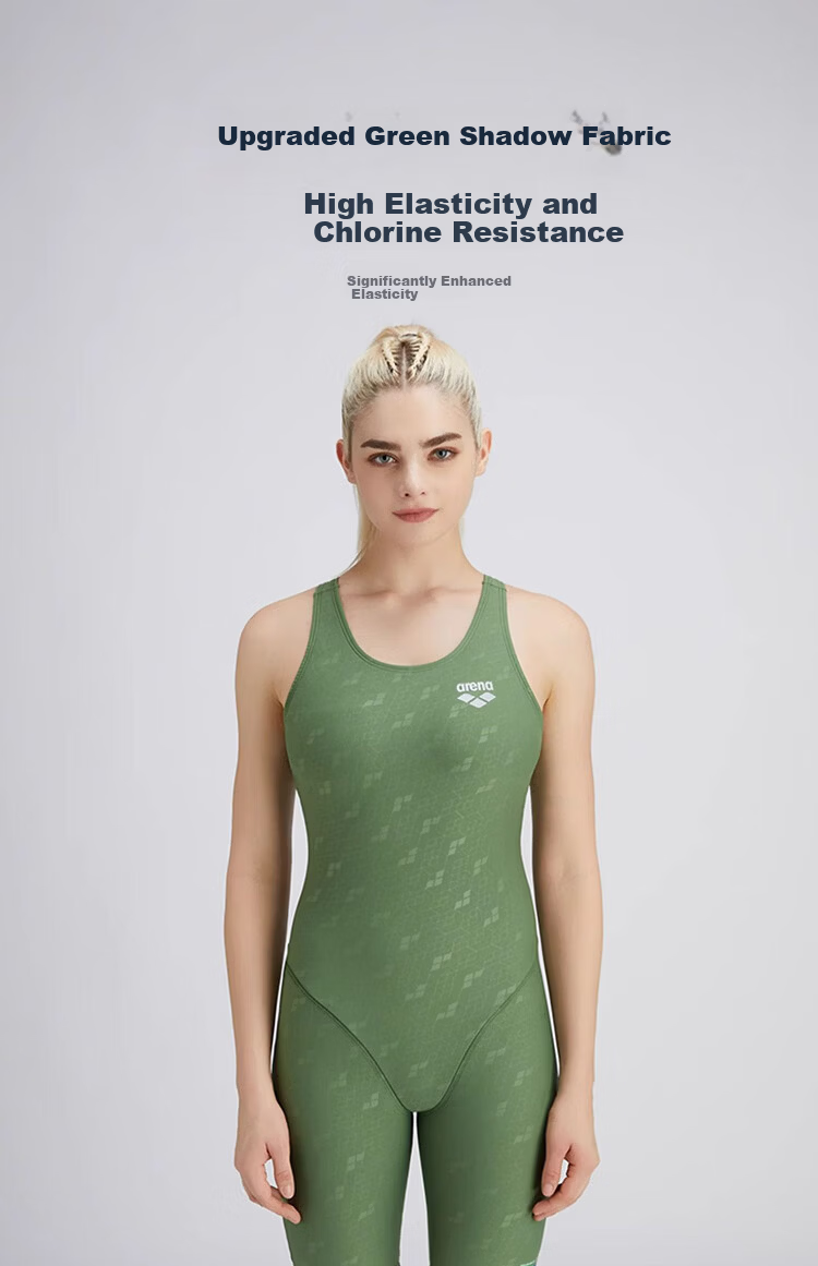 Arena Women's Sleeveless Knee-Length One-Piece Swimsuit Slimming Tummy Control Comfortable Chlorine-Resistant Vacation Spa Professional Sports Swimwear 5