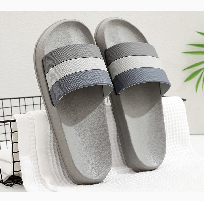 Ganmai Men's Summer Indoor Bathroom Non-Slip EVA Slippers Grey Size 43-44 8