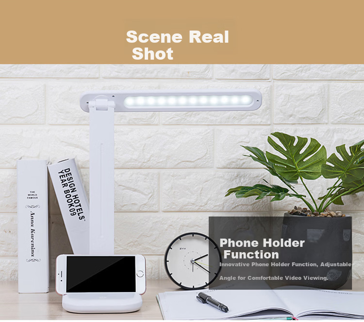XinYouSuoShu Rechargeable Desk Lamp Long Battery Life Student Eye Protection Bedside Folding Portable Reading Study Dorm Lamp 16