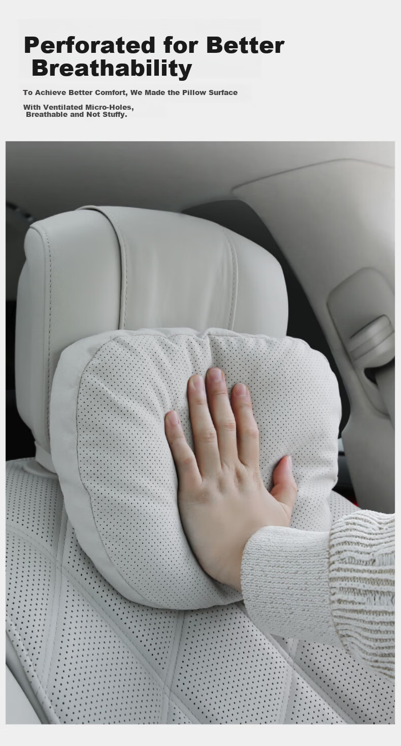 BIMLL Lamous Japanese Car Headrest Neck Pillow Lumbar Support Cushion for Maybach Mercedes Tesla 15