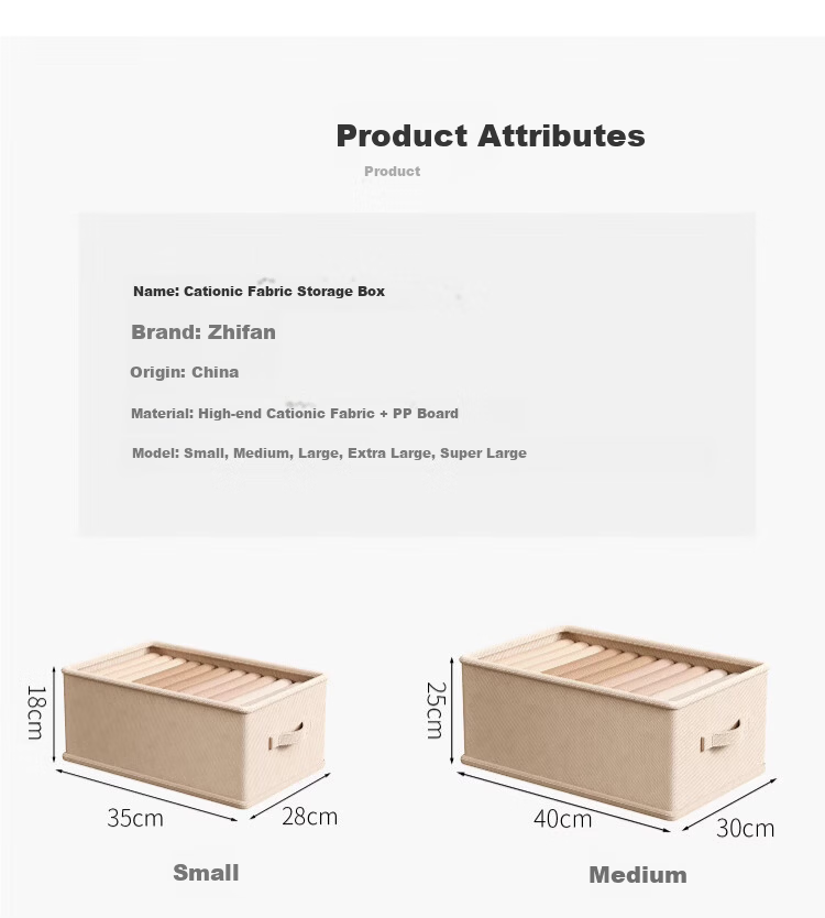 Zhifan Japanese Fabric Clothes Storage Box Household Wardrobe Organizer Layered Foldable Storage Container 17
