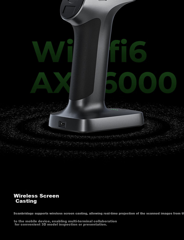 Creality 3D Wireless Scanner Handle with Rechargeable Battery Pack, Wireless Projection, Instant Scanning, Lightweight and Portable, Compatible with Raptor Series and Sermoon S1 4