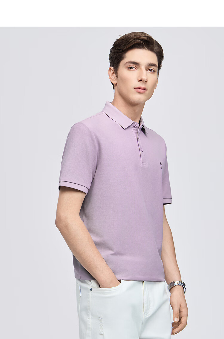 Dance with Wolves [Instant Cooling] Premium Fabric Summer Men's Commuter Antibacterial Short Sleeve Polo Shirt 001 Black XL 27