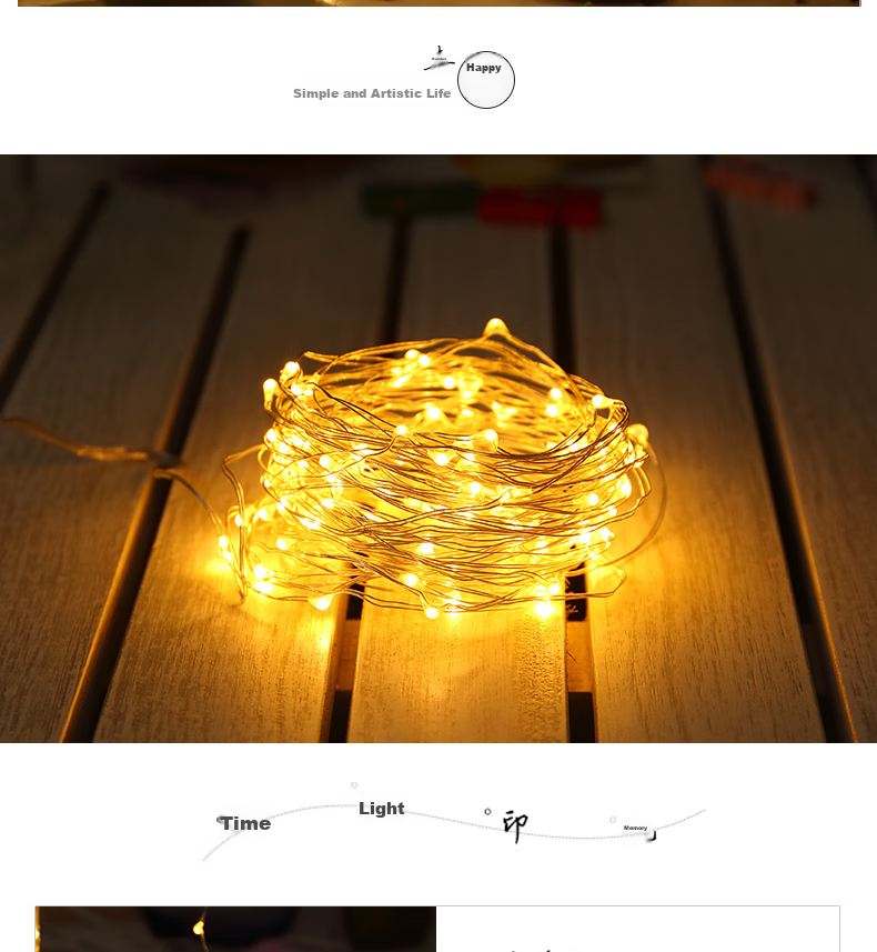 Gongxun Rose Flower Colorful String Lights Surprise Proposal Wedding Room Indoor Decoration Bedroom Atmosphere Scene Setup 20 Lights 5