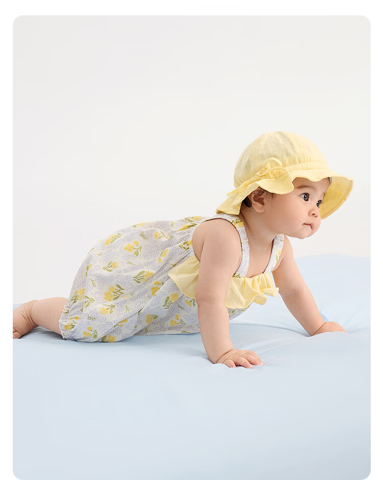 Balabala [balaOne] Baby Romper Infant Toddler Girls Triangle Bodysuit 2026 Summer Sweet Cute 23