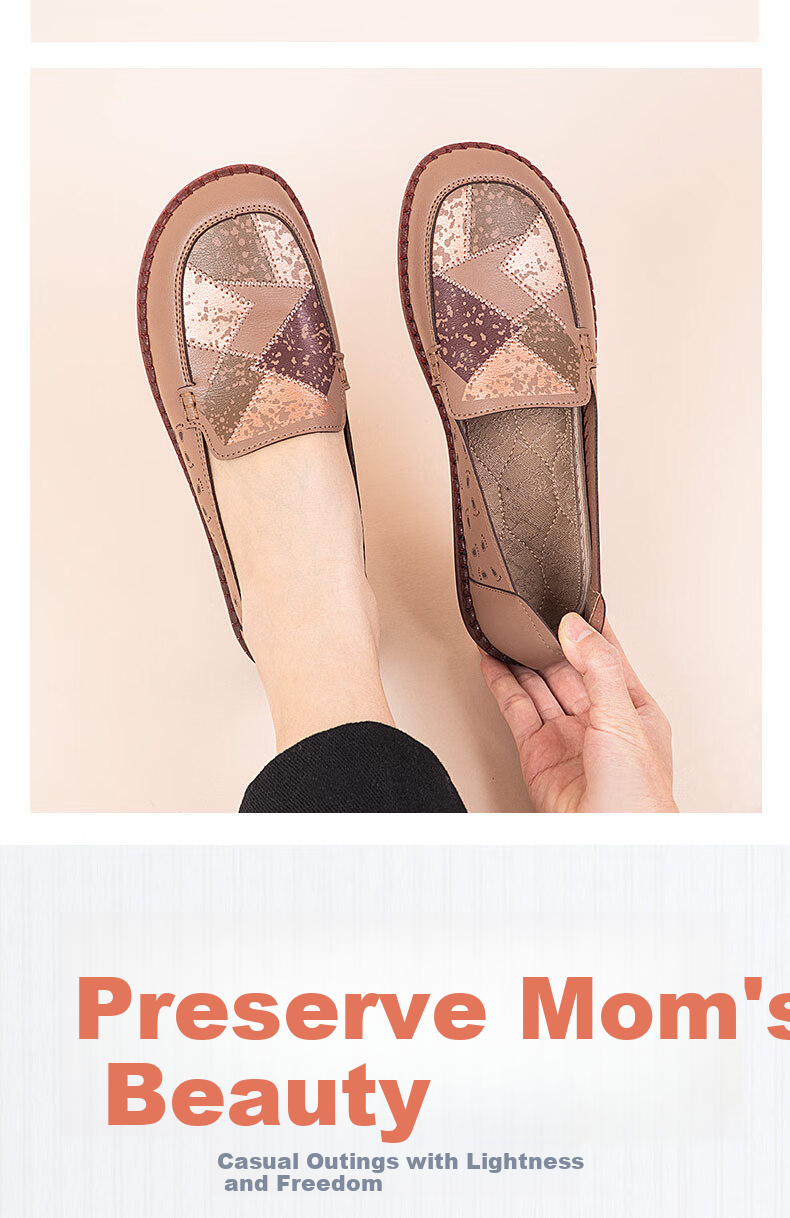 TAIHEYUAN Spring Summer Women's Slip-On Breathable Non-Slip Soft Sole Comfortable Loafers for Middle-Aged and Elderly Moms 7