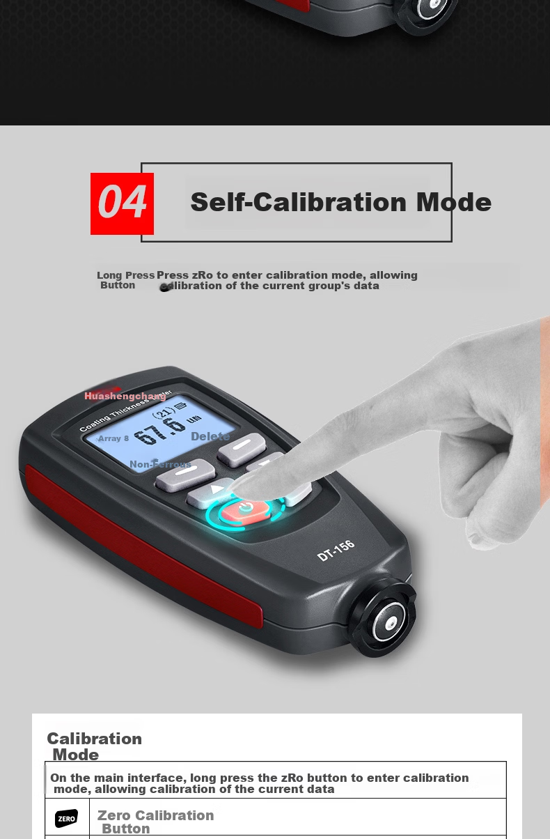 CEM DT-156H Coating Thickness Gauge High-Precision Automotive Non-Destructive Paint Film Meter Industrial Oxide Film Thickness Gauge Upgraded Version 6