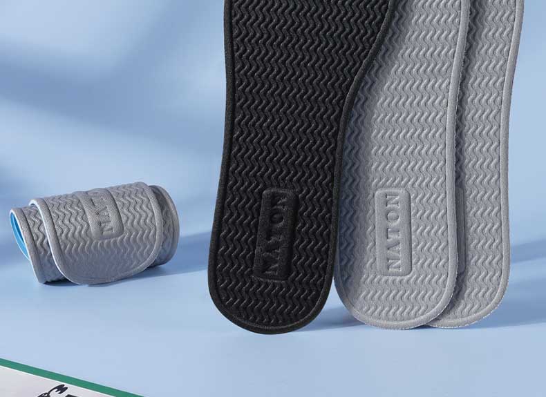 Footprint Tribe 2 Pairs - Size 35-36 7A Antibacterial Deodorant Insoles for Men Ultra-Thin Latex Sweat-Absorbing Breathable Odor-Removing Sports Insoles 6