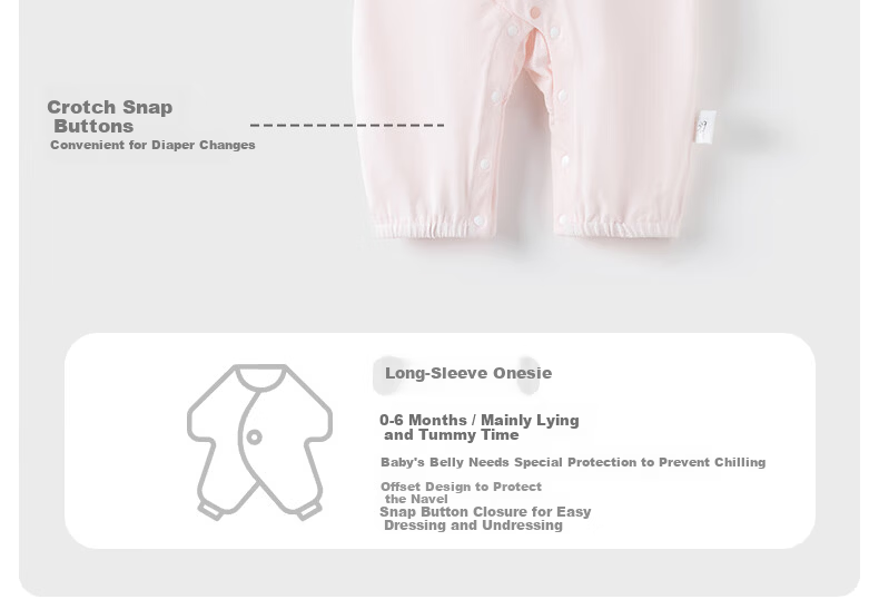 Huanxixiaoxiong Baby Romper Newborn Full Moon Outfit Baby Early Autumn Thin Breathable Long Sleeve One-piece Crawling Suit 13