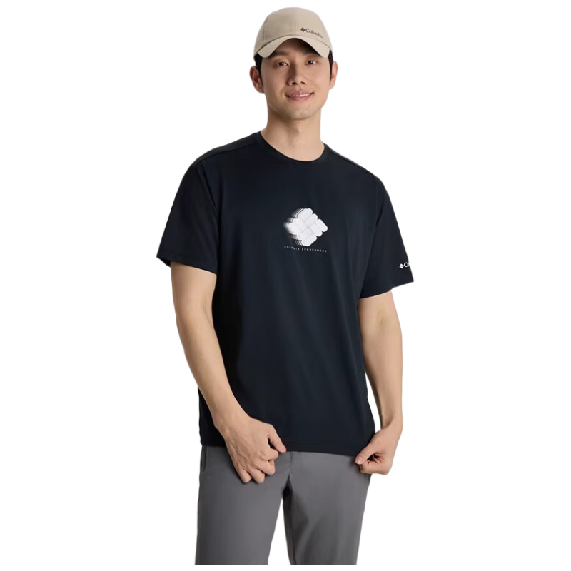 Columbia Men's Short Sleeve T-Shirt Moisture-Wicking Quick-Dry Cooling Fashion Short Sleeve AE9642 013 M