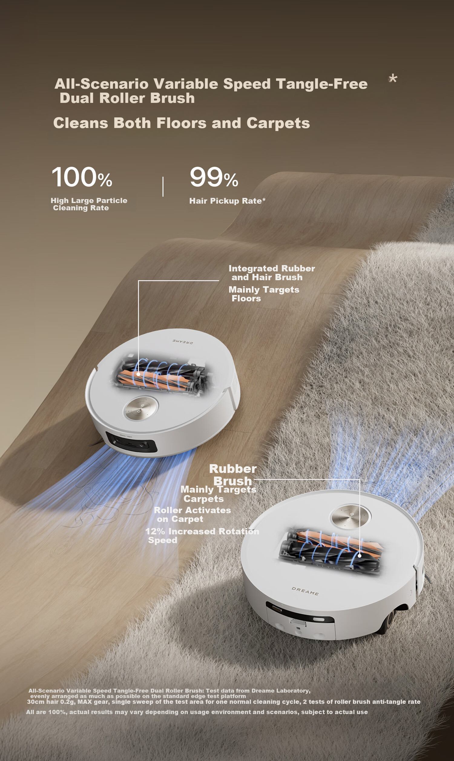 Dreame S60 Selected Drum Sweeping Robot Vacuum Mop Combo Automatic Cleaning Robot Water Tank Version RLH21SE 9