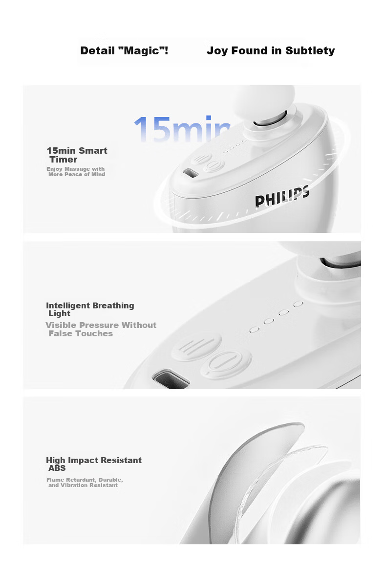PHILIPS Mini Pocket Fascia Gun PPM7311 White Muscle Massager Professional Mini Percussion Gun Birthday Women's Day Gift 17