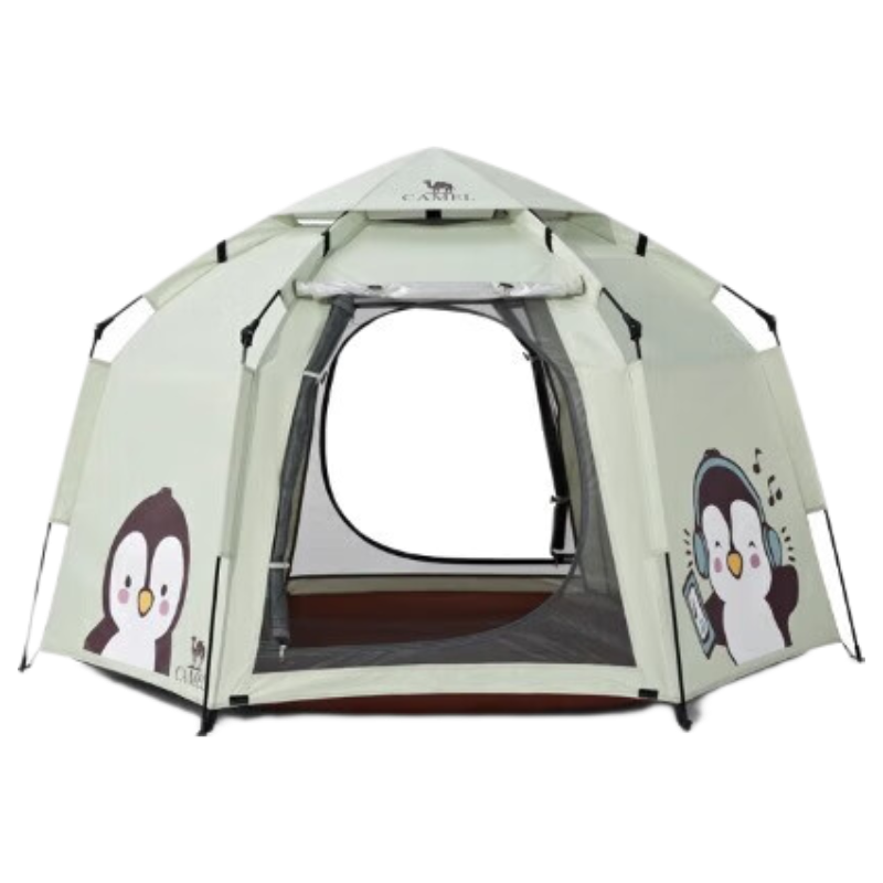 CAMEL Penguin Cute Portable Folding Automatic Tent, Outdoor Camping, 2025 New Model Tent Equipment Complete Set