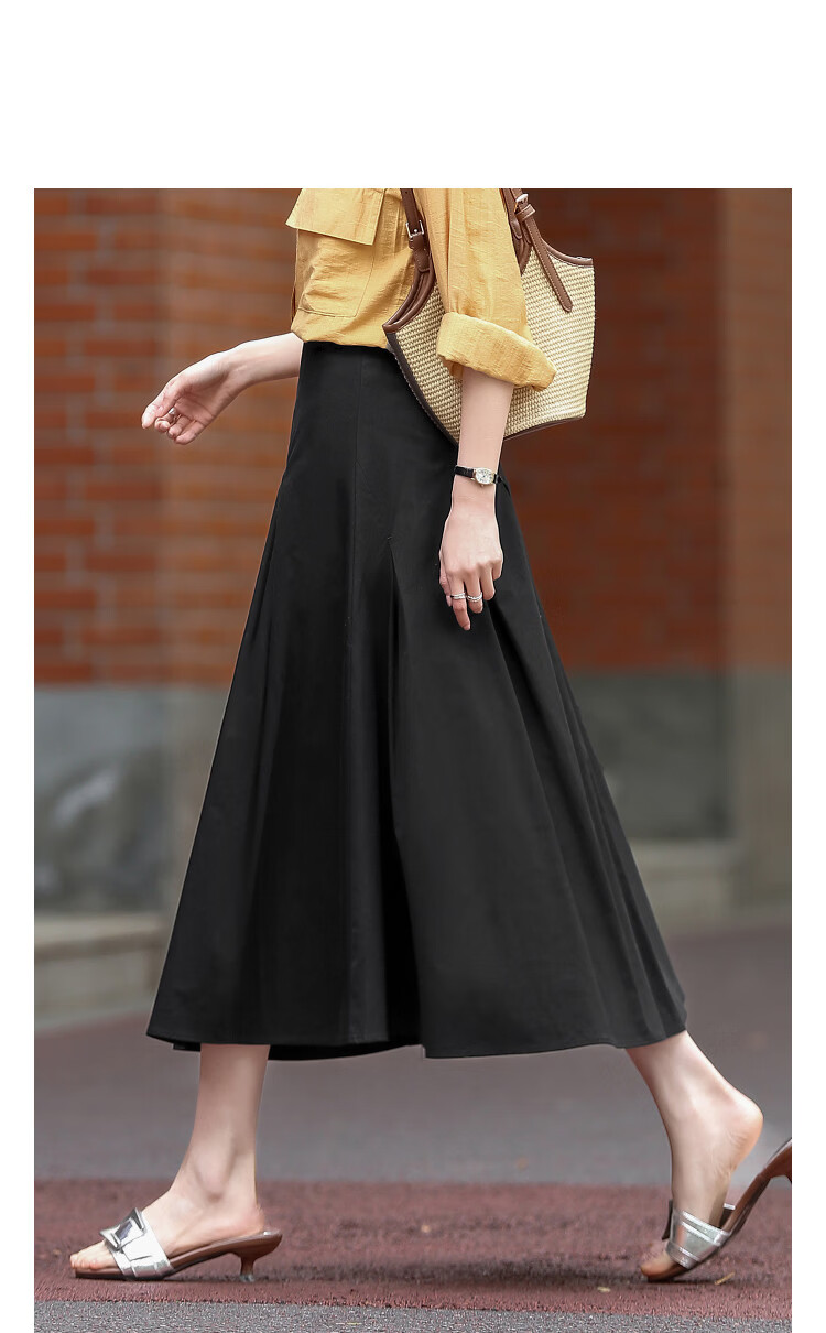 Demana [Eight-Piece 3D Soft Cut] Spring Soft Brushed Cotton High-Waist A-Line Slimming Skirt for Women Premium Quality 14
