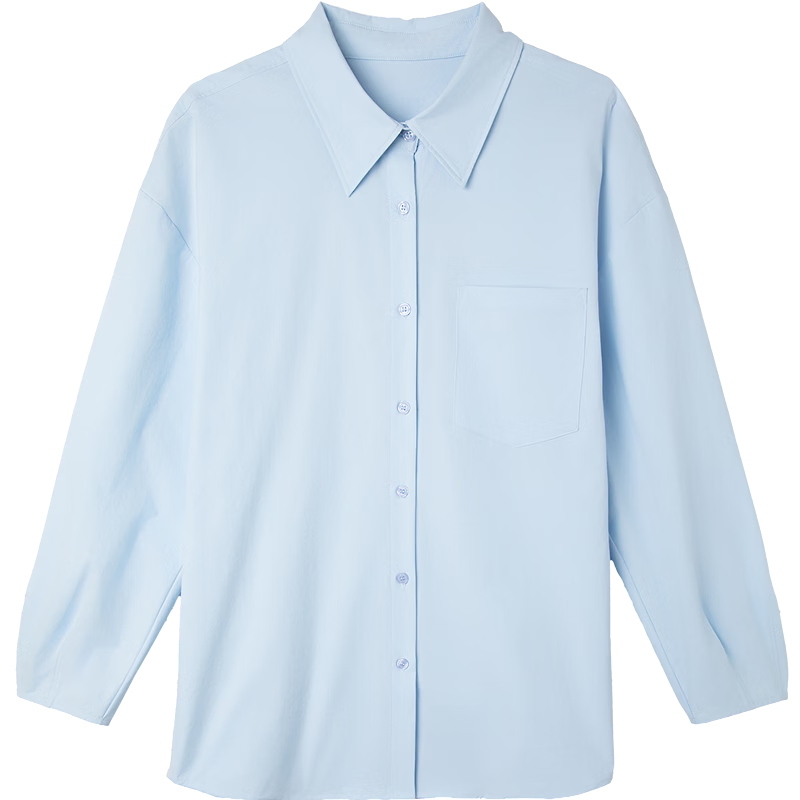 Demana [Quick-Dry Sun Protection Solona] Spring UPF50+ Simple Collar Loose Fit Petite Women's Shirt