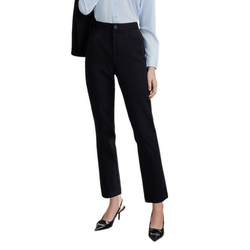 G2000 Multi-Dimensional Elastic/Chinatown Pants/Mall-Matching Women's Clothing for Spring And Summer, Comfortable Versatile Casual Pants, Black, Size 34